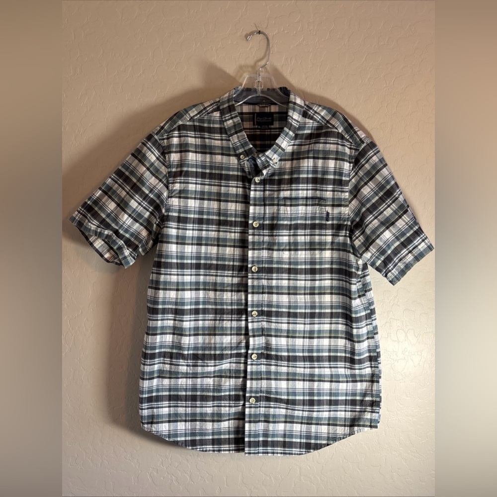 Oneill Shirt Mens XL Green~blue Plaid Jack Oneill Collection Button Up